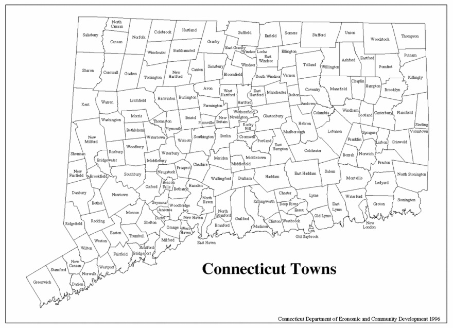 Connecticut Towns Map